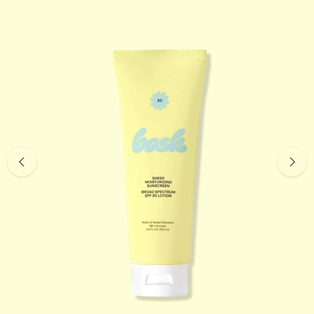 Bask Sheer Moisturizing Sunscreen SPF 30 lotion. 3.4 FL OZ.